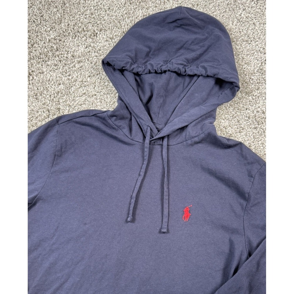 Polo Ralph Lauren Mens Long Sleeve Hooded Shirt Pullover Lightweight Hoodie XS